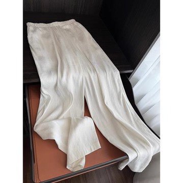 牛X貨 巨炸裂！白色棉麻闊腿褲女夏季薄款寬松顯瘦休閑直筒遛彎褲