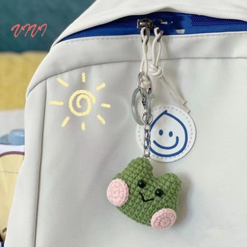 [EZY]台灣出貨 毛線材料包 手工編織 手作DIY 青蛙鑰匙扣手工diy材料包毛綫編織掛件自製鈎針禮物可愛掛飾