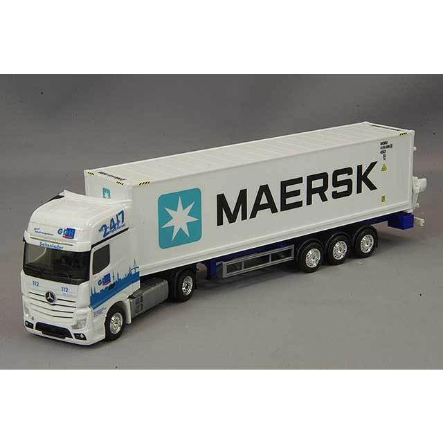 ミニカー/完成品 ヘルパ 1/87 メルセデスベンツ アクトロス ギガスペース Hammar コンテナサイドローダートレーラー GDH /  Maersk | LINEショッピング