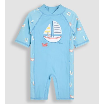 英國 JoJo Maman BeBe 嬰幼兒/兒童連身式防曬泳裝_帆船_JJL5512