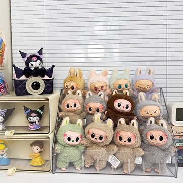 labubu展示架保護套娃娃掛件派對遛娃防塵掛袋透明包拉布布收納盒labubu展示盒labubu收納拉布布展示盒