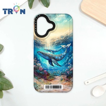 TRON iPhone 16 大海鯨魚系列 防摔太空載具殼 透白 軟硬 手機殼