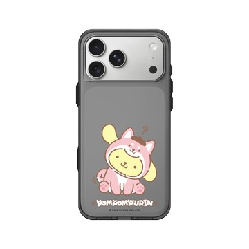 iPhone 17 Pro Max Clear (相機按鈕) 酷墨灰 - 三麗鷗-布丁狗30週年 PomPomPurin (30th Anniversary) - 柴犬變裝