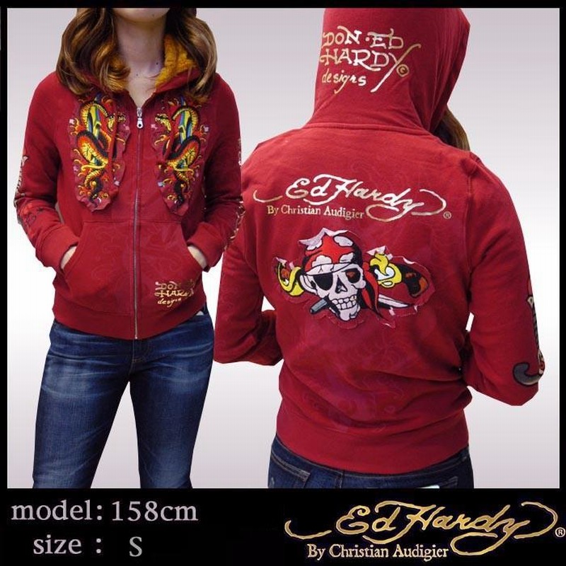 エドハーディー レディース パーカー 【200種類の品揃え】 Ed Hardy