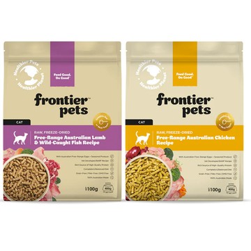 FRONTIER 悅緻原凍-低敏原肉貓凍乾＜放養雞/鮮魚嫩羊＞ 100G
