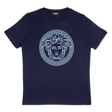 Young Versace Kids 美杜莎 logo 藏藍 T-Shirt
