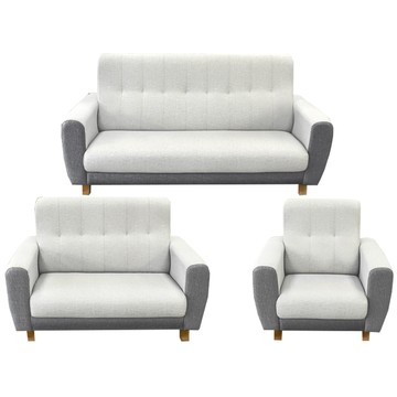 IHouse-好便宜 台灣製高背S曲線護腰 迴彈貓抓皮沙發  1+2+3人座煙雨灰