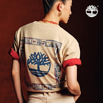 Timberland 中性米色馬年特別款圖案短袖T恤|A5MYJY94
