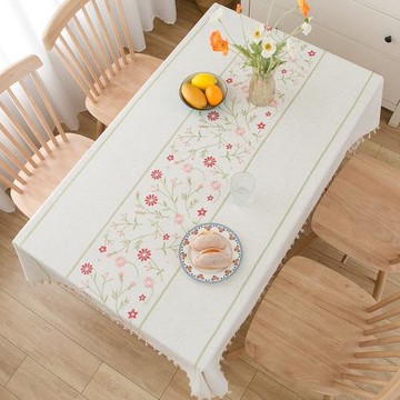 布藝桌布棉麻長方形小清新田園風餐桌布輕奢高級感亞麻茶幾布臺布