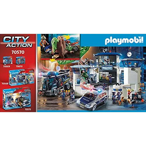 Playmobil Police Off-Road Car with Jewel Thief Multicolor, 34.8 x