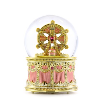 【讚爾JARLL】  石蕊紅珠寶風格摩天輪  水晶球音樂盒