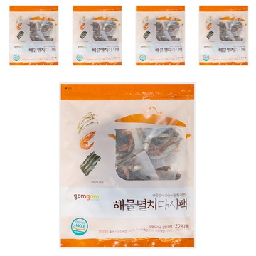 gomgom 海鮮鳀魚昆布高湯包 含紅蝦海帶鯷魚 清爽肉湯  320g  5袋