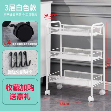 美髮工具車 美容美髮推車美髮鐵藝三層美容院小推車美甲紋身工具車置物架『XY34339』