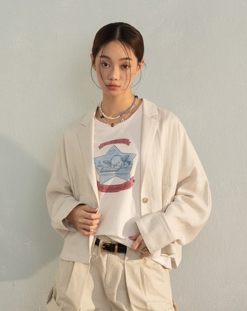 BOXY鬆弛感連袖單扣西裝外套(兩色)