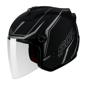 【經典款式】SOL 27S 天際 消光黑銀  3/4罩安全帽