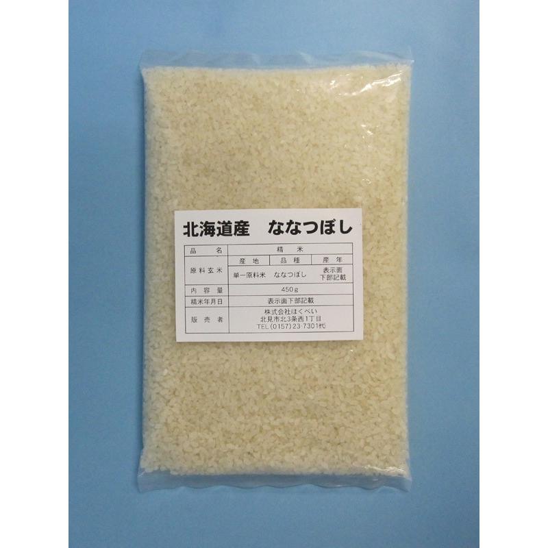 令和5年産　北海道産 ななつぼしお試しパック　メール便　送料無料　北海道米 　450g (3合)　ポイント消化　ポイント消費