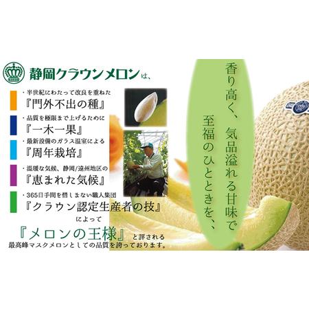 ふるさと納税 クラウンメロン（白）小玉（約0.9kg）×2玉 静岡県浜松市