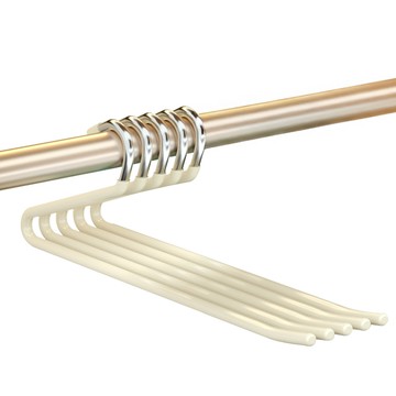 YUNMI 鵝型不銹鋼防滑褲架/衣櫃收納晾曬架5件組  35.5 x 12.8cm  米白色