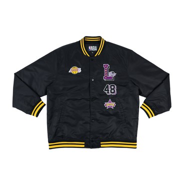 NBA 球隊 緞面 棒球外套 湖人隊