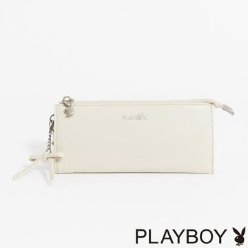 PLAYBOY - 輕薄長夾  Daily Sweetness系列 - 米色
