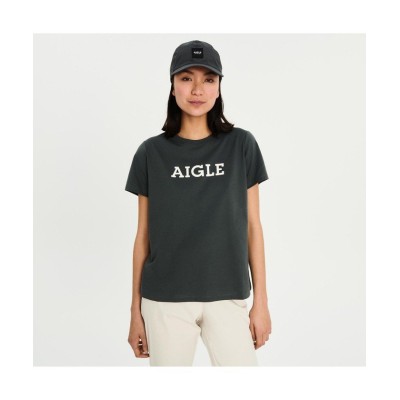 Aigle 吸水速乾 ロゴ半袖tシャツ レディース ダークグリーン 通販 Lineポイント最大get Lineショッピング
