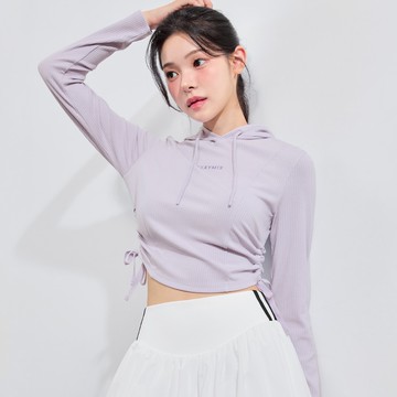 Soft羅紋側抽繩連帽長袖上衣｜共4色｜XFK3TL1110