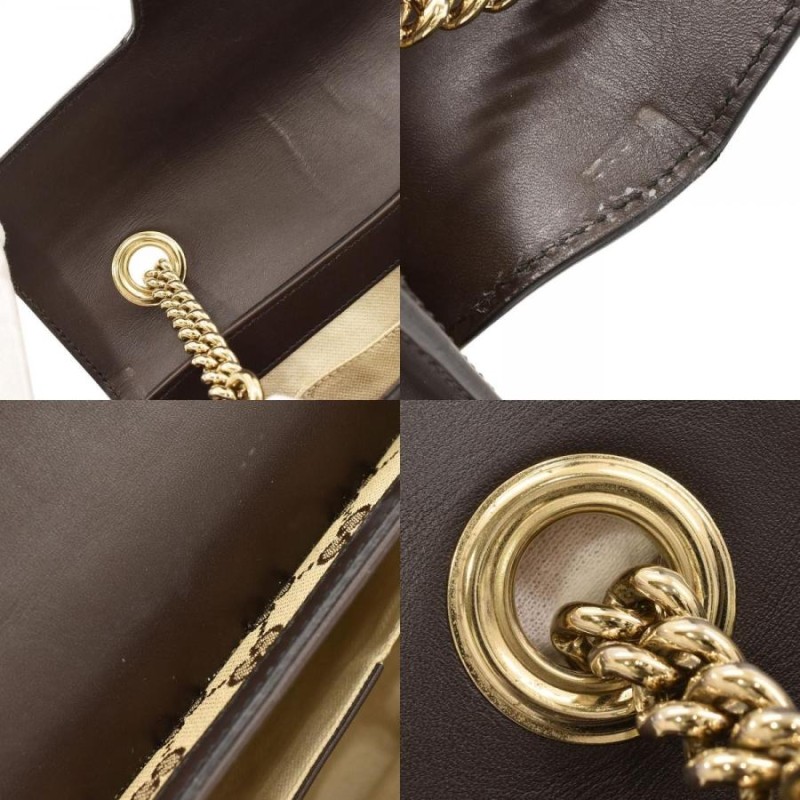 GUCCI グッチ GGキャンバス エミリー チェーンショルダーバッグ