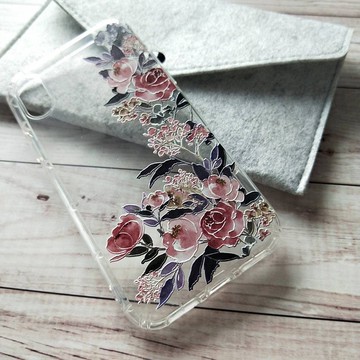 透彩花葉-支援各品牌手機殼CS0001