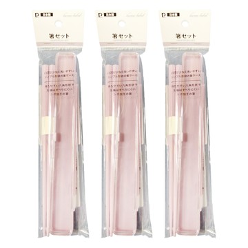 PEARL LIFE 珍珠金屬 筷子組 附收納盒 DC-6027  附盒子的筷子組  淡紫色  3組