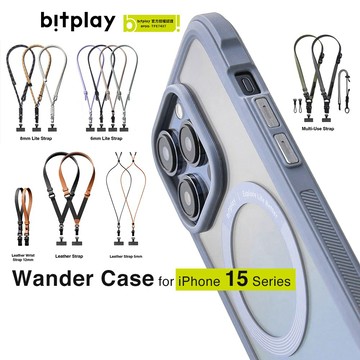 【bitplay】Wander Case 隨行殼 for iPhone15 系列(深灰藍)(IP6.1)(台灣總代貨源)手機殼/防摔/耐刮/掛繩/超薄/保護殼