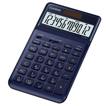 【CASIO】12位元璀璨晶耀桌上型計算機-科技藍 (JW-200SC-NY)