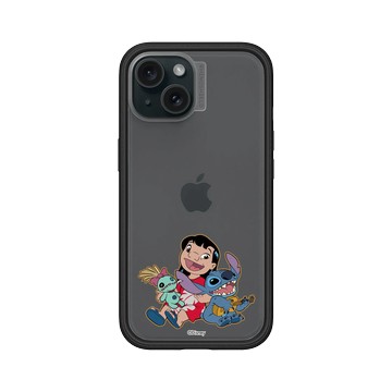 iPhone 15 Mod NX 黑 - 迪士尼-史迪奇 Disney Stitch - 經典系列-Ohana是家人