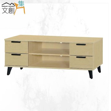 文創集 邁克可4尺四抽中空電視櫃