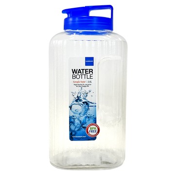 LocknLock 樂扣樂扣 PET提把冰箱側門水壺  藍色 + 透明色  2.6L  1個