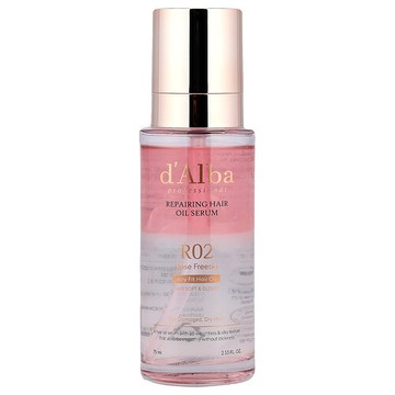 d'Alba, Professional, Repairing Hair Oil Serum, For Damaged, Dry Hair, R02 Rose Freesia, 2.53 fl oz (75 ml)