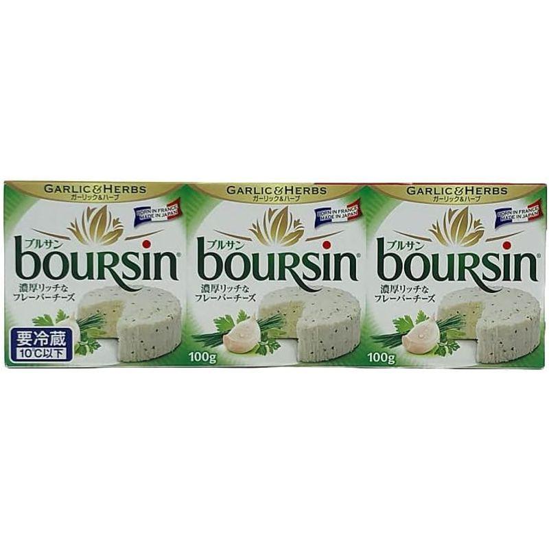 ブルサン フレッシュフレーバー チーズ ガーリックハーブ 100g×3 bouesin Garic  Herb