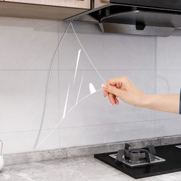透明廚房防油貼紙阻燃耐高溫瓷磚墻貼畫油煙機櫥柜灶臺用墻紙自粘