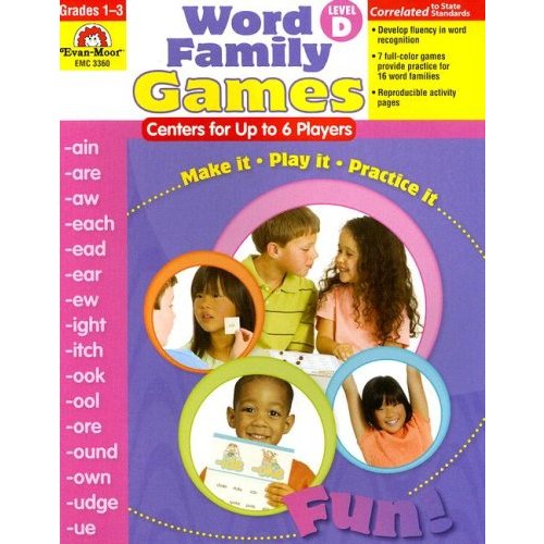 Word Family Games: Level D  Grades 1-3 (Word Family Games: Centers for Up to Players)