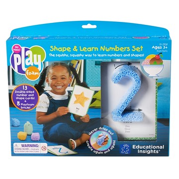 Educational Insights 魔塑粒粒黏土 123學習組 形狀與學習數字套裝 3歲以上適用  多色  1組