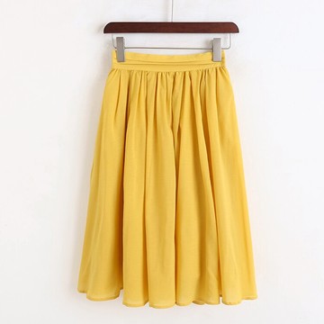 半松緊腰半身裙 女士春夏裝新款時尚中長裙A字裙 氣質裙子 L/14底