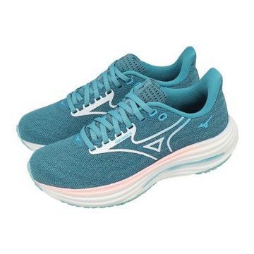 Mizuno 美津濃 慢跑鞋 Wave Rider 29 女鞋 綠 白 波浪片 緩震 運動鞋 J1GD2503-76