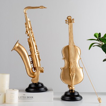 創意樂器擺件家居客廳酒柜裝飾電視柜樣板房辦公桌面擺設輕奢