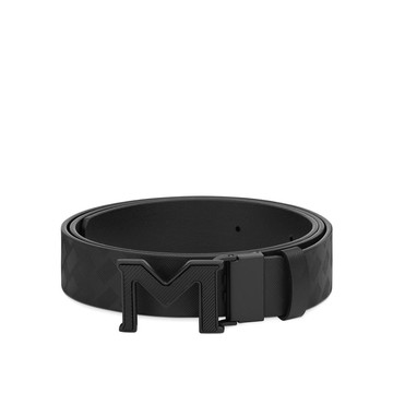 M 字搭扣 EXTREME 風尚系列 3.0 黑色 / 滑面黑色 35 毫米雙面皮帶