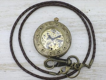 BHW135 手動上鍊懷錶 超大號 JUMBO (42mm) 黃銅腳背圓形錶殼 手工腕錶 (BHW135)