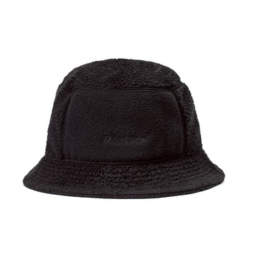 Dickies男女款黑色簡約品牌刺繡Logo舒適保暖漁夫帽|DK0A4ZB1BLK
