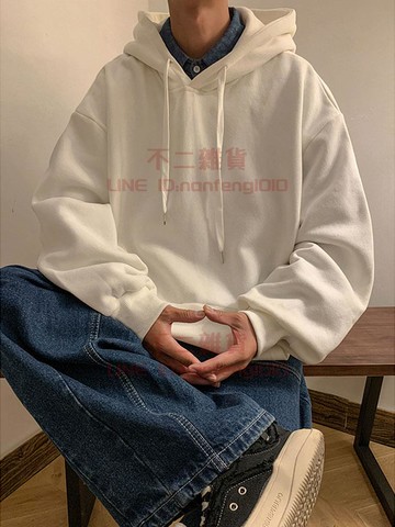 連帽T 大學T 連帽衛衣 男秋冬美式情侶寬松加厚重磅咖色外套【不二雜貨】