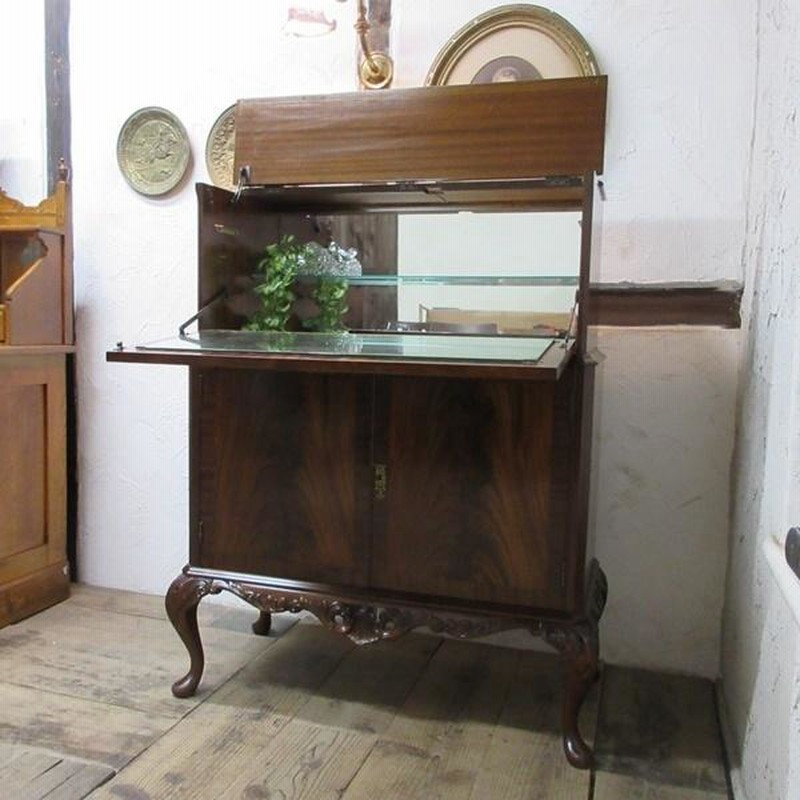 コーヒーカップ ラック キャビネット 英国 イギリス 古家具 小家具