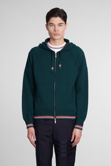 Thom Browne Cardigan In Green Cashmere