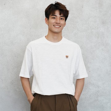 【PJai】竹節棉Tee - 白色//深灰色 (TP1609)