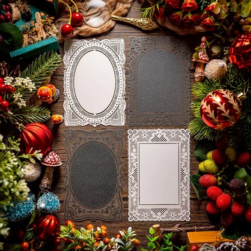 復古蕾絲卡 拼貼卡 甜蜜造景裝飾 手帳拼貼素材